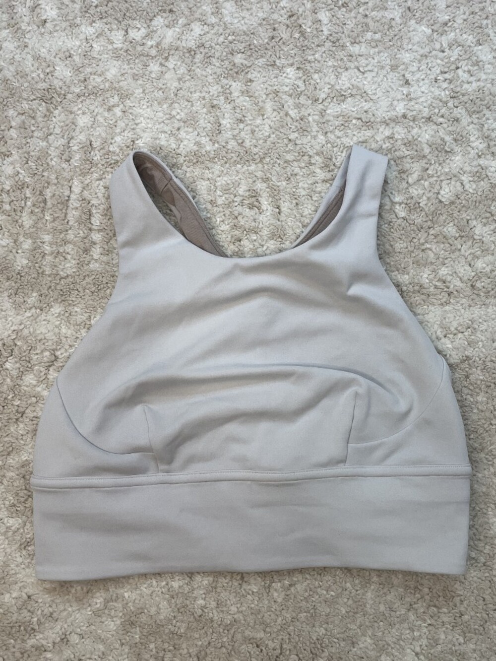 Lululemon Athletica Light Gray Crop Sports Bra Size 8